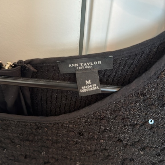 Ann Taylor Dressy Black Top with Sequins- Size Medium - Picture 5 of 5
